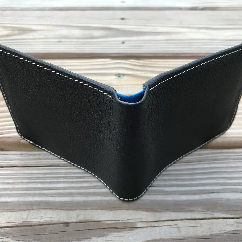 Supreme Leather Wallet Blue/Black Men Card Holder
